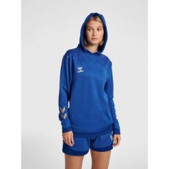 Damska bluza z kapturem Hummel hmlLEAD poly. Niebieskie bluzy Hummel, l, bez wzorów, sportowe, bez ramiączek, z kapturem. W wyprzedaży za 228.90 zł.