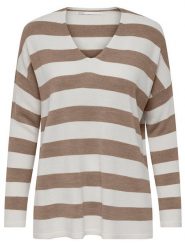 ONLY Sweter w kolorze kremowo-jasnobrązowym rozmiar: S. Brązowe swetry ONLY, s, bez wzorów, bez ramiączek. Za 35.18 zł.