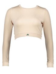 Adidas Koszulka sportowa w kolorze beżowym rozmiar: S. Brązowe t-shirty sportowe adidas, s, bez wzorów, z materiału, bez ramiączek, outdoorowe. Za 121.45 zł.