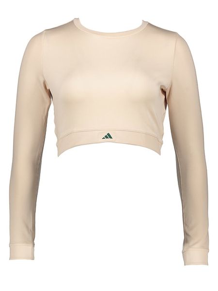 Adidas Koszulka sportowa w kolorze beżowym rozmiar: XL. Brązowe t-shirty sportowe adidas, xl, bez wzorów, z materiału, bez ramiączek, outdoorowe. Za 78.84 zł.