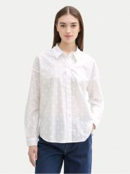 Tom Tailor Denim Koszula 1043137 Biały Regular Fit. Białe koszule TOM TAILOR DENIM, xl, bez wzorów, z bawełny, bez kołnierzyka, bez ramiączek. Za 179.99 zł.