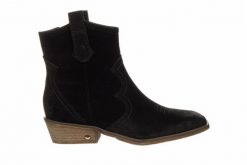 Botki Bayla-159 4833 003-F Czarny Welur 159180, Skóra naturalna - 36. Czarne botki Bayla, bez wzorów, z gumy, eleganckie, bez obcasa, bez zapięcia. W wyprzedaży za 299.00 zł.