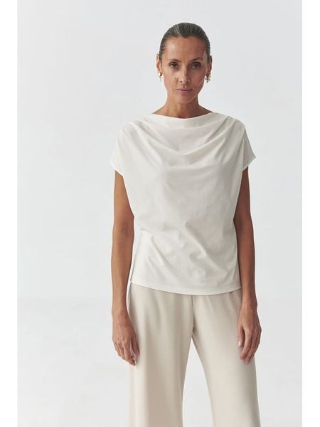 TATUUM Bluzka "Melisa" w kolorze kremowym rozmiar: M. Brązowe bluzki Tatuum, m, bez wzorów, bez kołnierzyka, bez ramiączek. Za 113.36 zł.