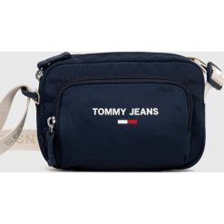 Tommy Jeans saszetka kolor granatowy. Niebieskie nerki i saszetki Tommy Jeans, bez wzorów, z jeansu, bez dodatków. Za 269.99 zł.