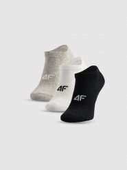 4F Skarpetki stopki (3-pack) damskie - multikolor 35-38. Skarpetki 4f, bez wzorów, z bawełny. Za 49.99 zł.