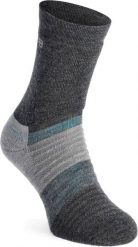 Skarpety merino Inov-8 Merino High Sock. Niebieskie skarpetki Inov-8, bez wzorów, z materiału. Za 87.99 zł.