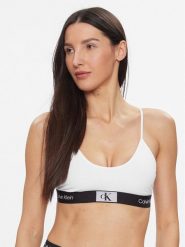 Calvin Klein Underwear Biustonosz top 000QF7216E Biały. Białe biustonosze Calvin Klein Underwear, xs, bez wzorów, z bawełny, bez kołnierzyka, bez ramiączek. Za 89.99 zł.