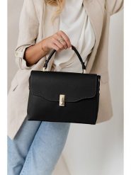 Lia Biassoni Skórzana torebka w kolorze czarnym - 29 x 29 x 12 cm rozmiar: onesize. Czarne torebki klasyczne Lia Biassoni, bez wzorów, z materiału, przez ramię, bez dodatków. Za 304.99 zł.