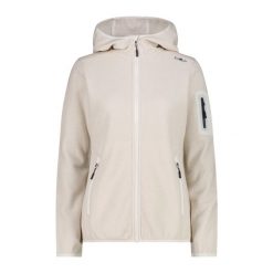 Polar z kapturem dla kobiet CMP. Białe bluzy z polaru CMP, na zimę, bez wzorów, z polaru, narciarskie. Za 330.50 zł.