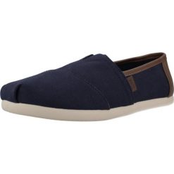 Sandały TOMS ALPARGATA CLASSIC Niebieski. Niebieskie sandały TOMS, bez wzorów, z tkaniny, sportowe, bez obcasa, bez zapięcia. Za 255.99 zł.