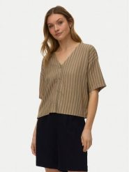 Vero Moda Koszula Rosie 10346914 Brązowy jasny Loose Fit. Brązowe koszule Vero Moda, xs, bez wzorów, z wiskozy, bez kołnierzyka, bez ramiączek. Za 129.99 zł.