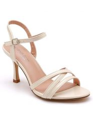 Sixth Sens Sandały w kolorze beżowym na szpilce rozmiar: 36. Brązowe sandały Sixth Sens, bez wzorów, z otwartym noskiem, bez obcasa, na koturnie, bez zapięcia. Za 104.99 zł.