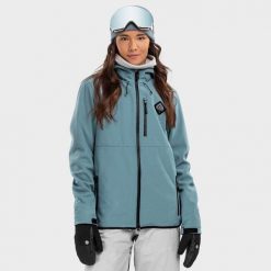 Kurtka snowboardowa damska W2-W Beluga. Niebieskie kurtki narciarskie SIROKO, xl, bez wzorów, z softshellu, bez kaptura, narciarskie. W wyprzedaży za 500.65 zł.