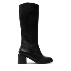Kozaki Call It Spring. Czarne kozaki Call it Spring, bez wzorów, bez obcasa, na słupku, bez zapięcia. Za 469.99 zł.