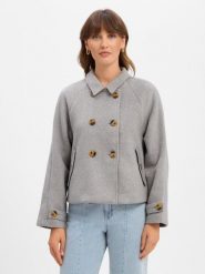 Marie Lund Damowa kurtka wełniana Kobiety Wełna szary, XS. Szare kurtki Marie Lund, xs, bez wzorów, z wełny, eleganckie, bez kaptura. Za 499.95 zł.