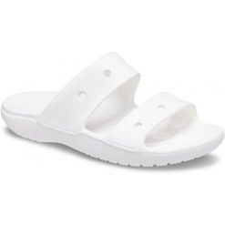 Japonki Crocs Classic, Dla obu płci. Białe japonki Crocs, bez wzorów, z materiału, sportowe. Za 209.99 zł.