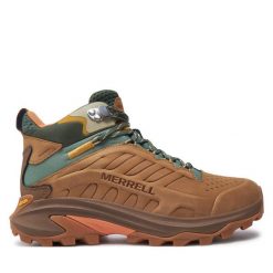 Trekkingi Merrell. Brązowe buty trekkingowe Merrell, bez wzorów, bez zapięcia, trekkingowe. Za 869.99 zł.