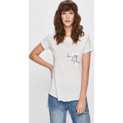 Answear - Top. Białe t-shirty ANSWEAR, bez wzorów, z bawełny, bez kołnierzyka, bez ramiączek. W wyprzedaży za 24.90 zł.