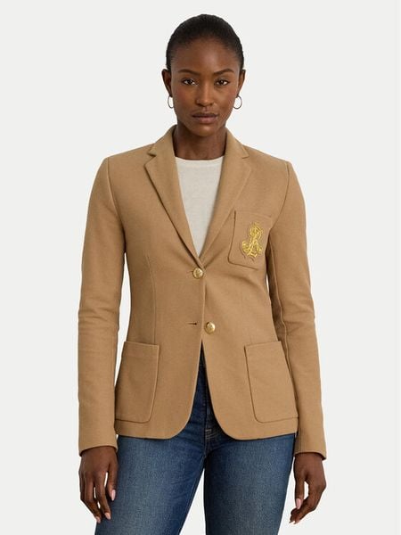 LAUREN RALPH LAUREN Marynarka 200797305018 Beżowy Slim Fit. Brązowe marynarki i żakiety Lauren Ralph Lauren, xs, bez wzorów, z bawełny, bez ramiączek. Za 1,499.00 zł.