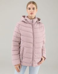 Różowa kurtka z pikowaniem. Czerwone kurtki Unisono, s, bez wzorów, bez kaptura. Za 279.00 zł.