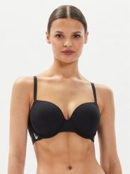 DKNY Biustonosz z fiszbiną DK7511 Czarny. Czarne biustonosze DKNY, bez wzorów, z bawełny. Za 149.99 zł.