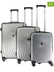 Geographical Norway 3-częściowy zestaw "Sunlighteo" w kolorze srebrnym rozmiar: onesize. Szare walizki Geographical Norway. Za 347.99 zł.