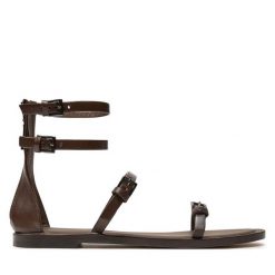 Sandały Max Mara. Brązowe sandały Max Mara, bez wzorów, bez obcasa, na płaskiej podeszwie, bez zapięcia. Za 3,319.00 zł.
