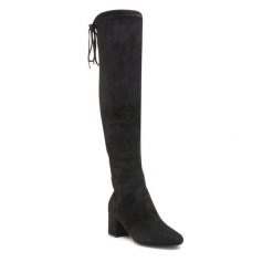 Kozaki Jenny Fairy. Czarne kozaki Jenny Fairy, bez wzorów, bez obcasa, na słupku, bez zapięcia. Za 199.99 zł.