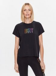 DKNY Sport T-Shirt DP3T8782 Czarny Classic Fit. Czarne t-shirty sportowe DKNY Sport, xs, bez wzorów, z bawełny, bez ramiączek. Za 149.99 zł.