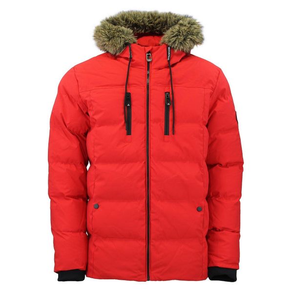 Kurtka puchowa damska z kapturem i futrem Peak Mountain. Czarne kurtki Peak Mountain, xl, bez wzorów, z futra, z kapturem. Za 299.50 zł.
