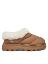 Steve Madden Kapcie Fireplace SM11003422 Brązowy. Brązowe kapcie Steve Madden, bez wzorów, z materiału. Za 409.99 zł.