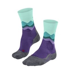 Skarpetki damskie Falke TK2 Explore. Fioletowe skarpetki Falke, bez wzorów, z materiału. Za 161.50 zł.