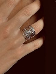 Eclat d'Argent Srebrny pierścionek rozmiar: 54. Szare pierścionki Eclat d'Argent, srebrne. Za 184.89 zł.