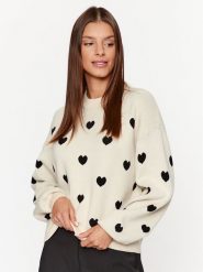 Noisy May Sweter Charlott 27028159 Beżowy Relaxed Fit. Brązowe swetry Noisy May, xs, bez wzorów, z wiskozy, bez ramiączek. Za 229.99 zł.