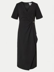 DKNY Sukienka koktajlowa DD4H1B66 Czarny Slim Fit. Czarne sukienki DKNY, bez wzorów, z syntetyku, wizytowe, bez kołnierzyka, bez ramiączek. Za 399.99 zł.