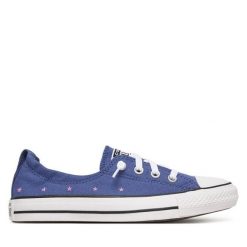 Trampki Converse. Niebieskie trampki Converse, bez wzorów, retro, bez zapięcia. Za 249.99 zł.
