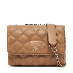 Torebka Guess. Brązowe kopertówki Guess, z aplikacjami, wizytowe, bez dodatków. Za 319.99 zł.