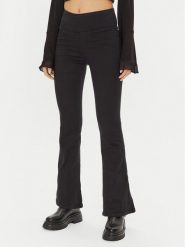 Gina Tricot Legginsy 23067 Czarny Flare Fit. Czarne legginsy Gina Tricot, bez wzorów, z bawełny. Za 109.99 zł.