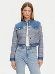 Guess Kurtka jeansowa W5GL23 WH610 Niebieski Regular Fit. Niebieskie kurtki Guess, l, z aplikacjami, z bawełny, bez kaptura. Za 699.99 zł.
