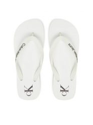 Calvin Klein Jeans Japonki Beach Sandal Transparent Tpu YW0YW01829 Biały. Białe japonki Calvin Klein Jeans, bez wzorów, z jeansu. Za 99.99 zł.