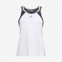 Koszulka bez rękawów damska CLUB 22 Tank Top. Białe topy Head, bez wzorów, z dżerseju, sportowe, bez kołnierzyka, bez ramiączek. W wyprzedaży za 101.50 zł.