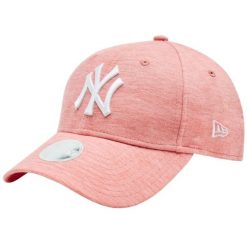 Czapka z daszkiem damska Wmns Jersey Ess 9FORTY New York Yankees Cap. Czerwone czapki z daszkiem New Era, bez wzorów, z jersey. Za 119.99 zł.