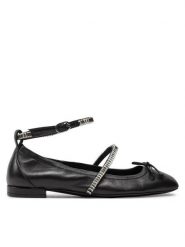 Stuart Weitzman Baleriny Stefannie Balet Flat SI443 Czarny. Czarne baleriny Stuart Weitzman, bez wzorów, ze skóry, bez obcasa, bez zapięcia. Za 1,799.00 zł.