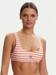 Calvin Klein Swimwear Góra od bikini LV00Q61100 Pomarańczowy. Brązowe bikini Calvin Klein Swimwear, bez wzorów, z syntetyku. Za 229.99 zł.