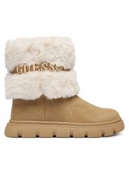 Guess Śniegowce FLFMEL ELE10 Beżowy. Brązowe śniegowce Guess, z aplikacjami, ze skóry, bez zapięcia. Za 634.99 zł.