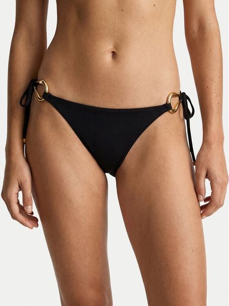 Guess Dół od bikini E6GO10 KF590 Czarny. Czarne bikini Guess, z aplikacjami, z syntetyku. Za 289.99 zł.