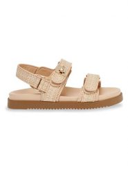 Steve Madden Sandały w kolorze beżowym rozmiar: 39. Brązowe sandały Steve Madden, bez wzorów, klasyczne, z otwartym noskiem, bez obcasa, bez zapięcia. Za 244.80 zł.