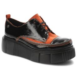 Czarne Półbuty Maciejka Wygodne Skórzane Buty Damskie. Czarne półbuty wsuwane Maciejka, na jesień, bez wzorów, ze skóry, bez obcasa, na obcasie. Za 399.00 zł.