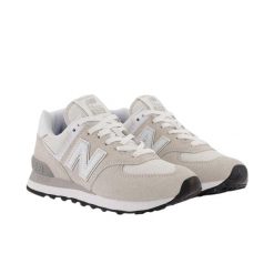 Trampki Damskie Logo. Szare trampki New Balance, bez wzorów, z koronki, klasyczne, bez zapięcia. Za 740.99 zł.