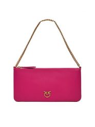 Pinko Torebka Horizontal Flat PE 24 PCPL 102747 A0F1 Różowy. Czerwone kopertówki Pinko, bez wzorów, ze skóry, wizytowe, bez dodatków. Za 719.99 zł.